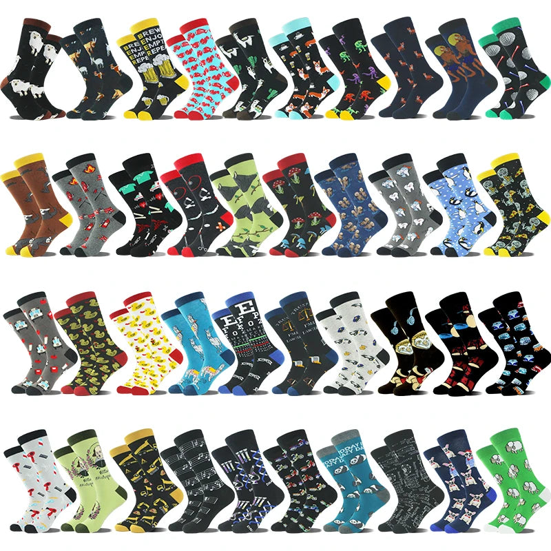 Whale Custom Own Logo OEM Men Women Unisex Designer Fashion Funny Cotton Daily Crew Dress Tube Socks Manufacturer