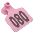TPU Pink Color Cow Cattle Livestock Ear Tag 001-100 Numbered Ear Tag for Cow Marking Management