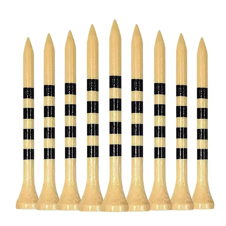 New golf tack color stripe wooden tack bamboo tack ball holder court accessories 70/83MM