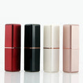 4.3g in Stock Ready to Ship Black Fashion Design White Empty Red Plastic Lipstick Tube pink Makeup Packing