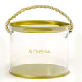 PET Acetate Tube Plastic Box Round Cylinder Cookie Box Custom Food Clear Cylinder Packaging with Handle