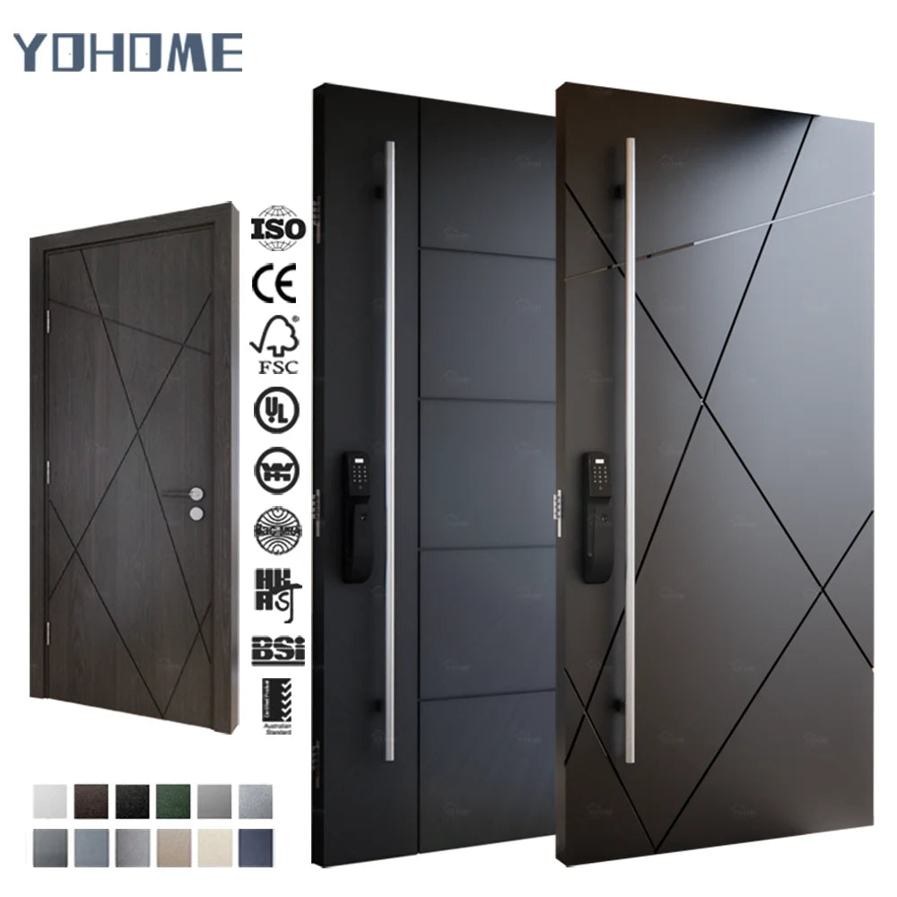 UK Standard Contemporary Luxury Premium Quality Strong Aluminum Pivot Doors Front Entrance External Doors
