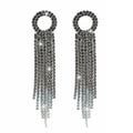 Hot Selling Rhinestone Earrings Dangling for Women Chandelier Statement Tassel Earrings Girls