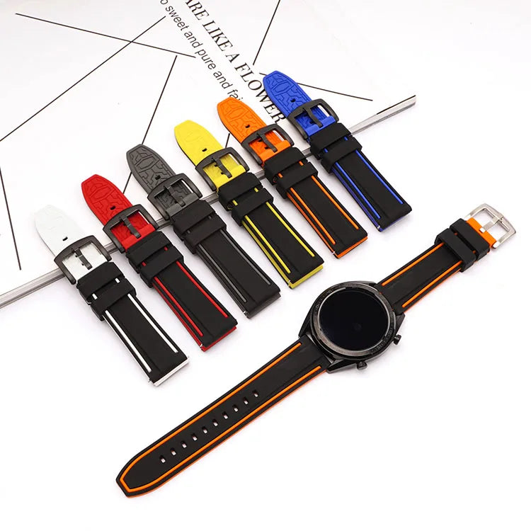 20mm 22mm 24mm 26mm Cheap Watch Band Colorful Comfortable Bracelet Watch Strap Silicone Watchbands