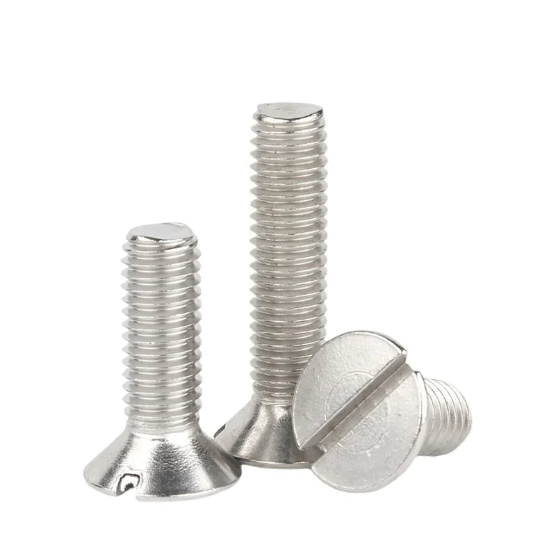 Thread Forming Screws Stainless Steel 304 M2.5 M3 M4 Slotted One Word Screw Flat Head Machine Nail Countersunk Bolts