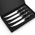 5 Inch Professional Kitchen Steak Knife Set 4 Table Dinner Knife With Black G10 Handle
