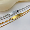 Stainless Steel Jewelry High Quality Double Layers Adjustable Charm Bracelet for Women Girl 1368