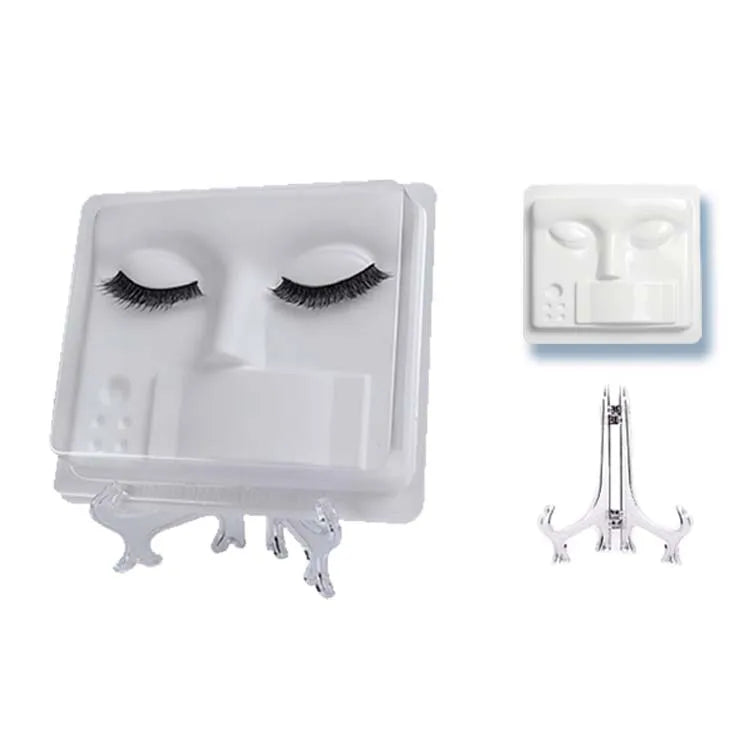 Wholesale Plastic 3 in 1 Face  Palette Display Lash Training Practice Tray Set Eyelash Extensions Tools