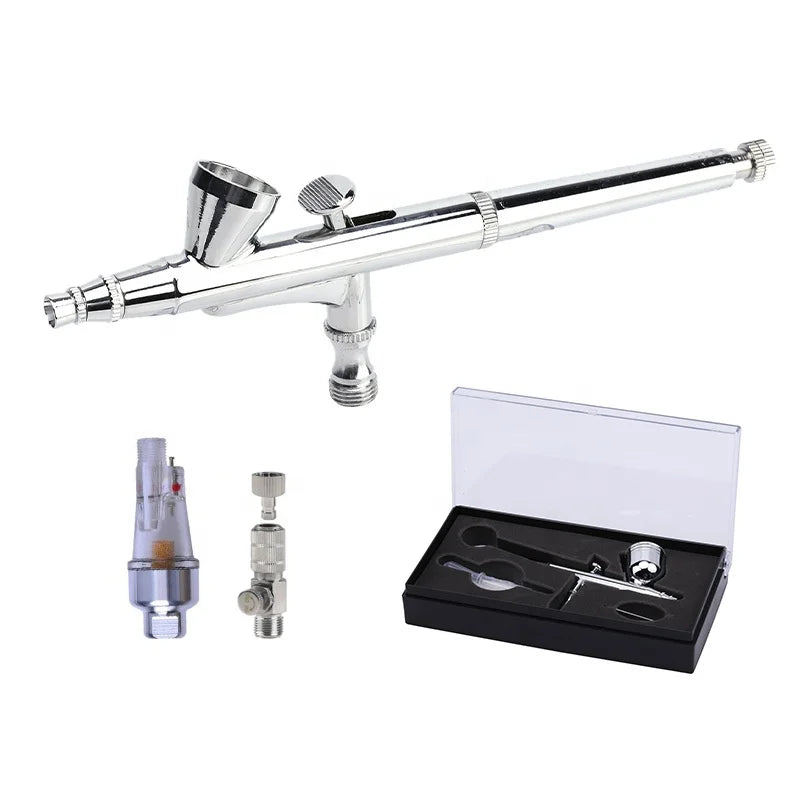 Metallic 2ml Small Capacity Double Dual Action air Brush Gun Aerografo air Brush for Miniature Paintings