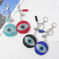 Cute Evil Eye Keychain with Tassel Rhinestone Key Chain for Car Keys Bags Eye Pendant Ornament