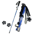 Aluminium 7075 Foldable Lightweight Hiking Stick with EVA Handle Adjustable Length 28-110cm for Mountain Walking
