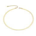 SP Luxury Hot Selling S925 Sterling Silver Made Fashion Shiny Flat Snake Chain Necklace