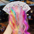 New Girls Cute Cartoon Unicorn Princess Bow Colorful Braid Headband Sweet Hair Ornament Clips Hairpins Fashion Hair Accessories
