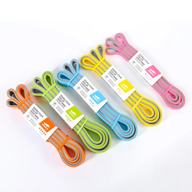 100% Natural Latex Double Color Gym Loop Elastic Resistance Bands 3-Piece Combo Set 208CM Durable