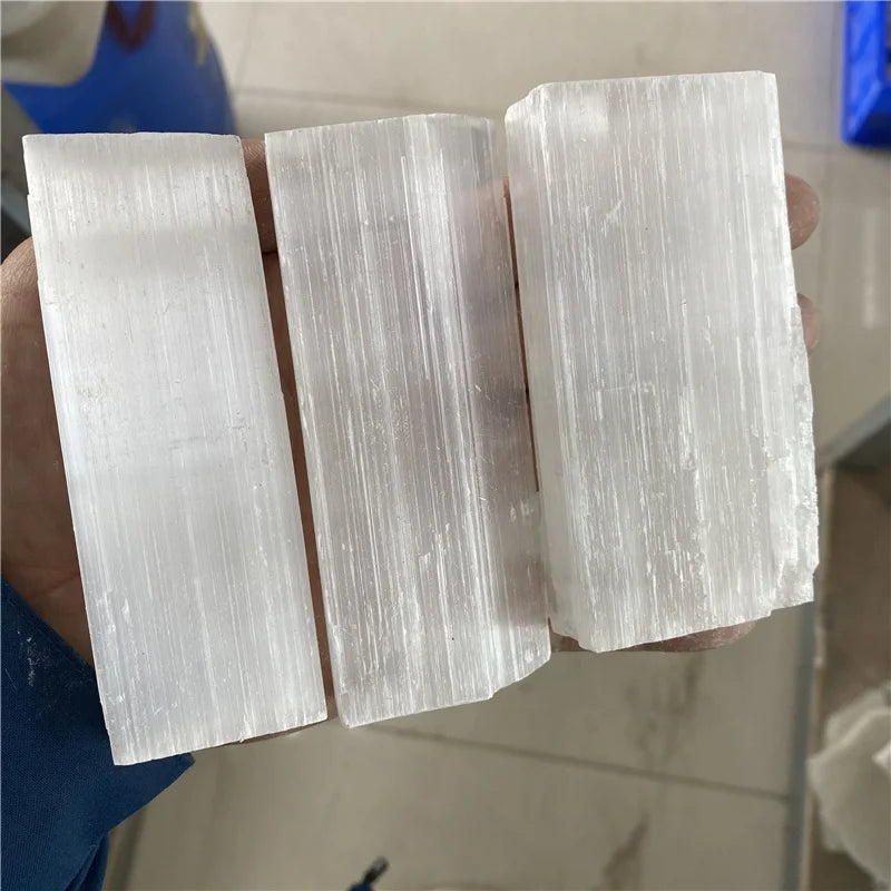Natural Selenite Wands Energy Raw Stone Rough Stones Selenite