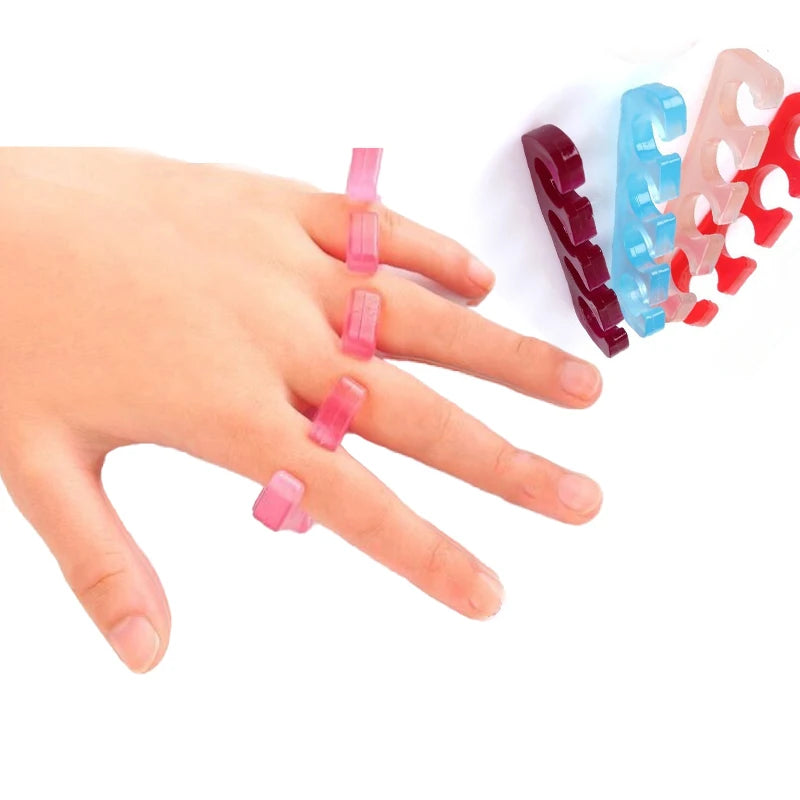 Nail Enhancement Tool Silicone Toe Splitter Finger and Toe Splitter Finger Divider for Nail Art Reusable