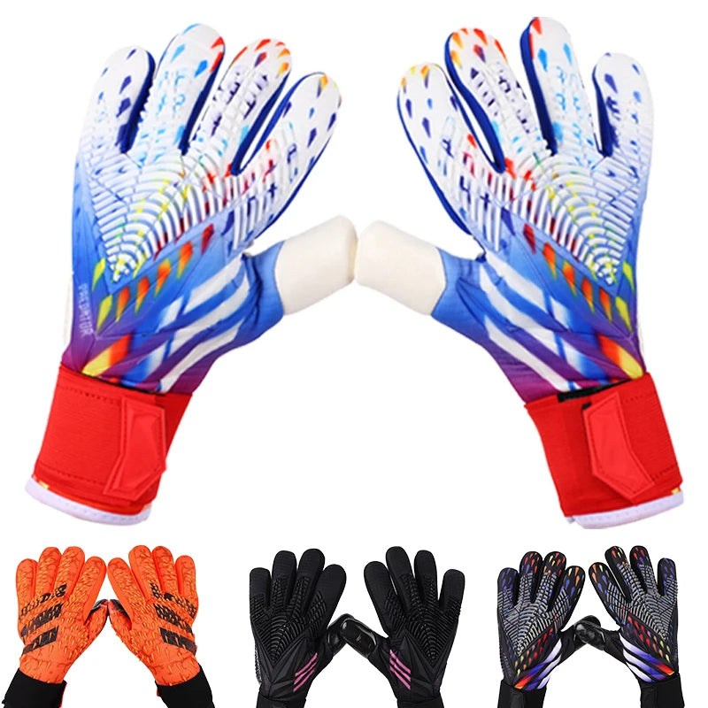 NQ SPORTS Best-Goalkeeper-Gloves Gloves Professional German Latex Blue and Football Leather   Goalkeeper Anti-fall