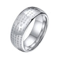 Alin New Chinese Simple Men's Jewelry Popular Scripture Ring Men's Ring Stainless Steel Gift