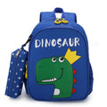 Custom Fashion Kids Blue Cartoon Cute Dinosaur Pattern Waterproof Nylon School Backpack
