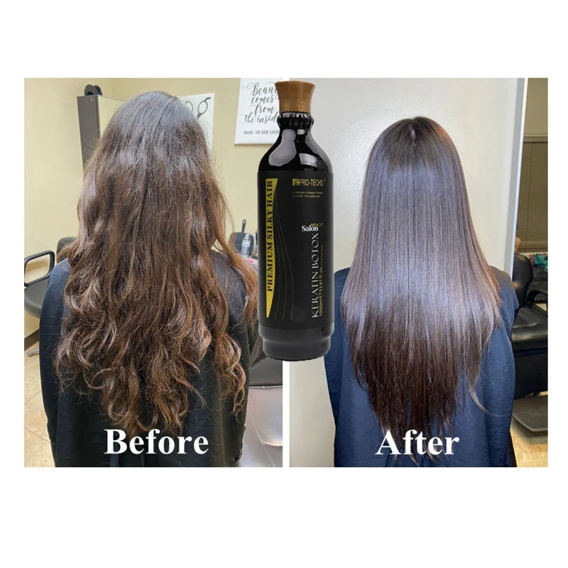 PRO-TECHS Professional Salon Use Hair Smooth Straighten Treatment Keratin Therapy