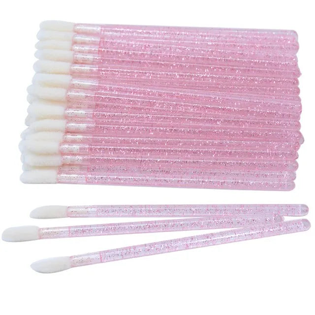 50Pcs Disposable Crystal Rod Lip Brush Wands Lip Stick Brush Gloss Makeup Brushes Tools MegaBDM