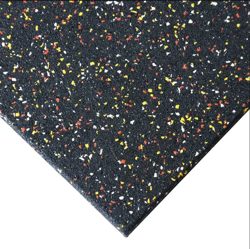 Gym Rubber Floor Squares Laminated Rubber Floor EPDM Granules Gym Flooring Rubber Tile