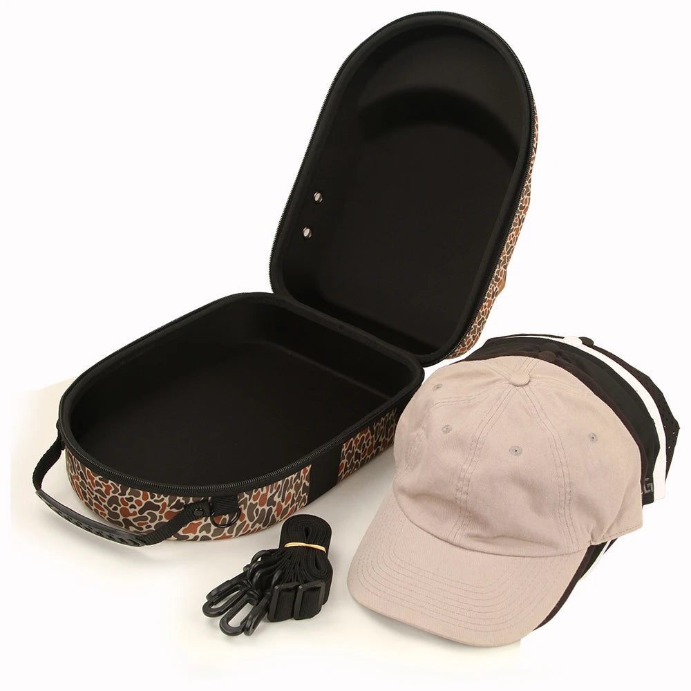 Factory Custom Hard Hat Case for 6 Baseball Caps Hat Carrier Travel Case With Adjustable Shoulder Strap and Rubber Handle