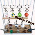 Hot Sale Custom ODM Bestseller 3D PVC Sport Sneaker Keyring Keychain Wholesale Basketball Football Souvenirs Gift Keychain Bulk