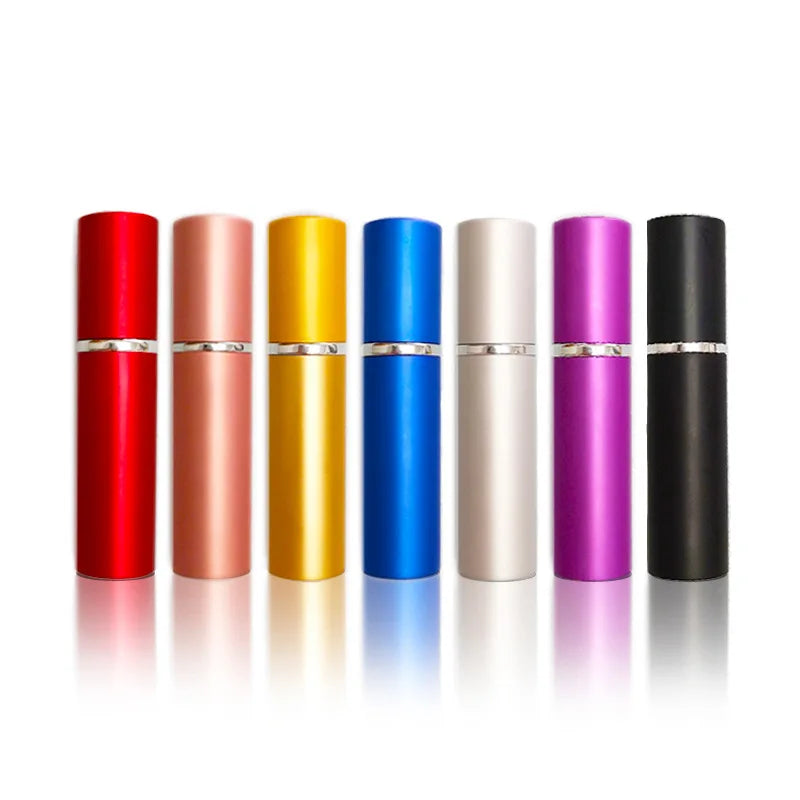 10ML Aluminum Travel Perfume Atomizer Eco-Friendly Refillable Metal Spray Dispenser Bottle Hot Stamping Surface Screw for Parfum
