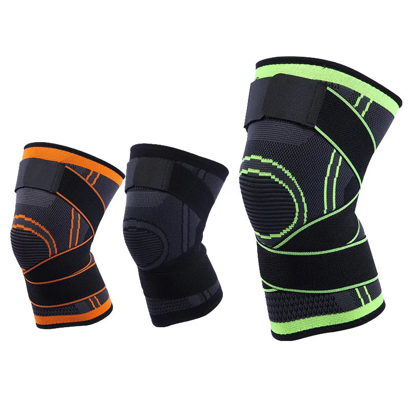 Nylon Cotton Sports Compression Winding Knitted Knee Pads Tactical Soft Protective Gear Riding Running Custom Logo Outdoor Use
