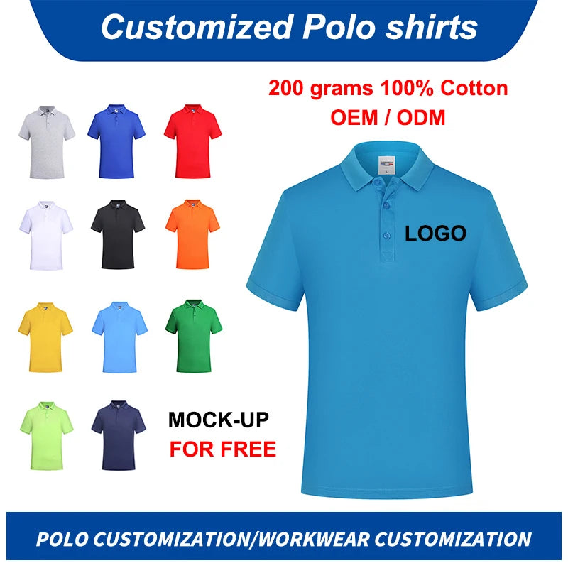 Luxury Custom Unisex Formal Adults Original Manufacturer's Design Customized Short Sleeves Mesh Breathable Cotton Polo T-Shirts