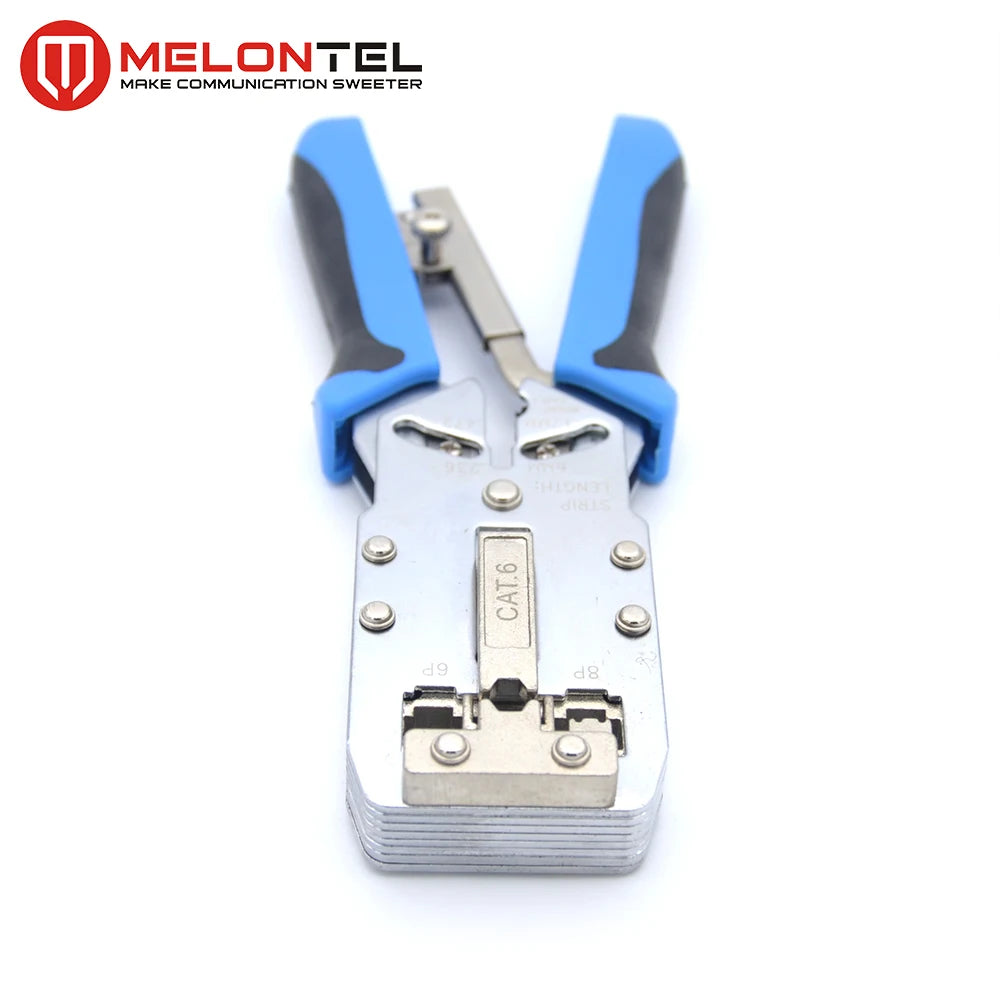 MT-8106R  Network Cable Crimp Hand Tool for 4P 6P 8P AMP Crimping Tool with Ratchet 203mm Type for STP Plug