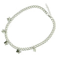Fashion Low Cost 7mm Wide Silver Cuban butterfly Necklace Chain Jewelry MegaBDM