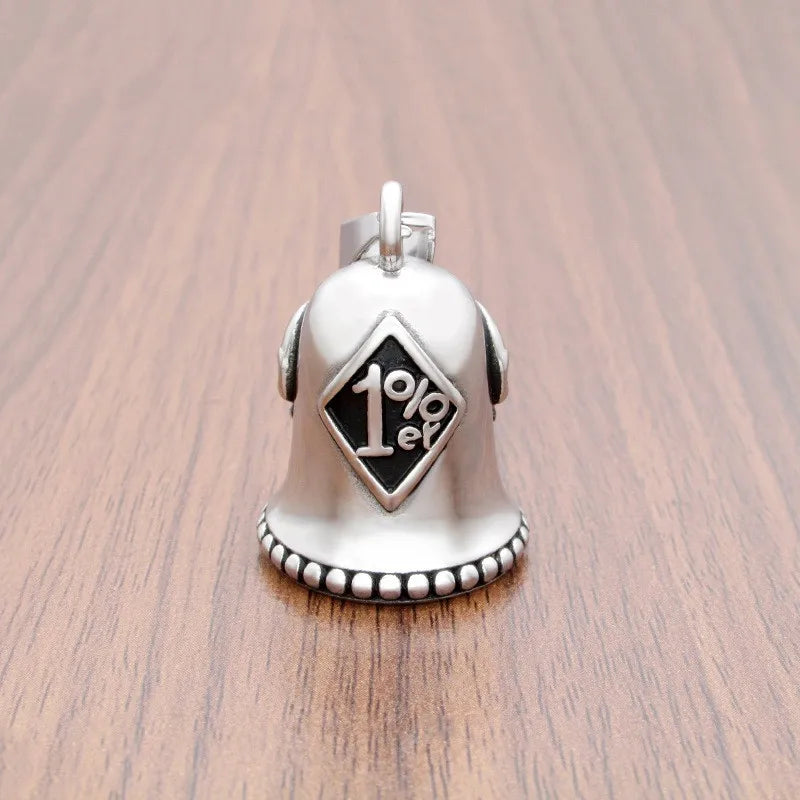 Custom Knot Biker Skull Head Guardian Bell Pendant 1% Bell Helmets Guardian Bell Motorcycle Support Necklace