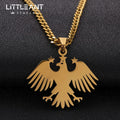 Middle East Hot 18k Gold Silver Eagles Quraysh Jewelry Necklace Wholesale Trendy Anime Stainless Steel Pendant Necklace