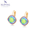 A00611550 Xuping Jewelry Trendy Stud Earrings Jing Jing Rhomboid Geometric Pattern Colorful Crystal Hook for Women