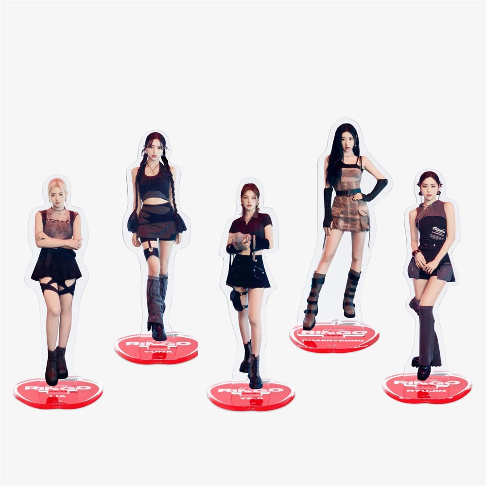 KPOP ITZY RINGO Album Acrylic Stand Figure Yeji Lia Chaeryeong Yuna Ryujin Standing Model Desktop Decoration for Fans Collection