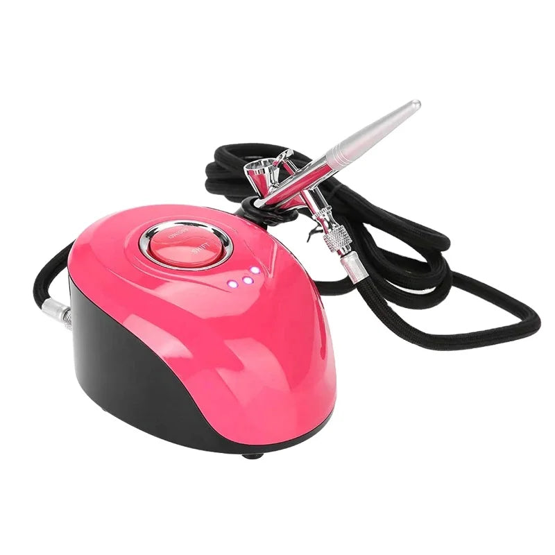 BT-19 Professional Piston ABS Copper Rechargeable Gravity Feed Airbrush Compressor Kit for Nail Art Cake Decor Makeup