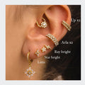LYBURCHI 925 Sterling Silver 14/18K Gold Plated Vermeil CZ Diamond Women Fine Jewelry Sparkle Dainty Piercing Earrings