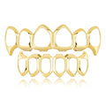 Wholesale 18K Gold Hollow Tooth Grill Factory Supply Hip Hop Style Body Chain with Copper Plating and No Tarnish Brass Braces