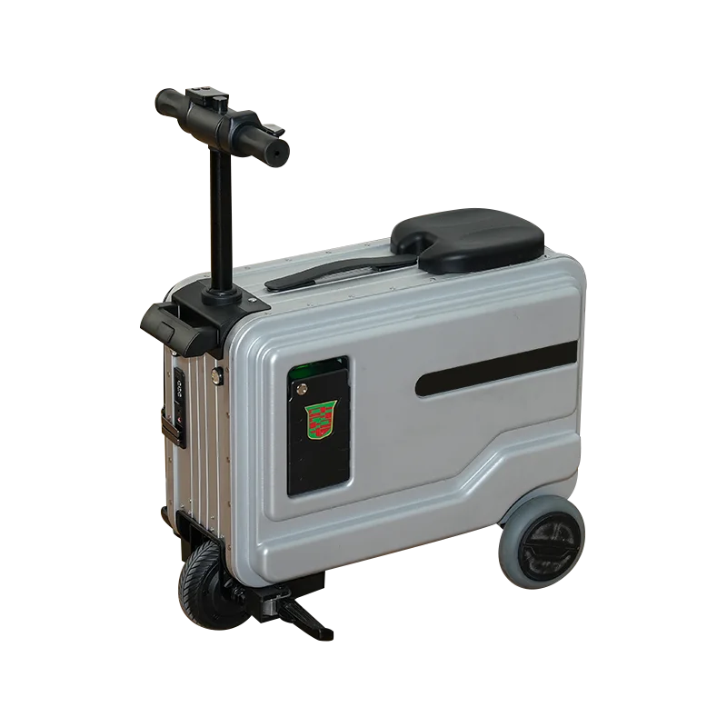 Alilotop 20 Inch Stylish White Trolley Case Durable Aluminum Frame USB Luggage Portable Computer Carrying Custom Features Lock