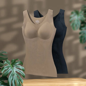Seamless Woolen Thermal Vest Women's New No-wear Bra One-piece Base Underwear