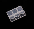 Felice Hot Sale 6 Grids Nail Tips Diamond Storage Box Transparent Cosmetic Plastic Organizer for Display Nail Art Convenient