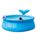 INTEX 26102 New Blue Whale Inflatable Swimming Pool Kids' Above Ground Outdoor Pool Tool & Accessory