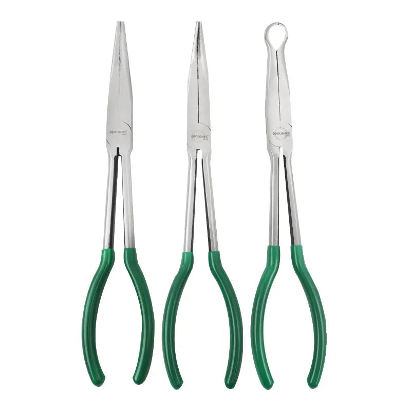 11-Inch O-Shape Head Plier Straight and Extended Bent Nose Long Nose Plier Customizable OEM Metric Measurement System