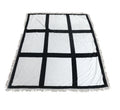 White Blanks Photo Digital Custom Printing Flannel Fleece 9 Panel Sublimation Blanket
