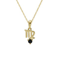Fashion Zircon Birthstone Charms Horoscope Pendant 18K PVD Gold Plated Stainless Steel Zodiac Sign Necklace for Women Gifts
