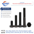 High Strength Grade 12.9 8.8 Steel Hexagon Bolt DIN931/DIN933 Hex Bolt ISO Standard GI Galvanized Black and Custom Bolt Finish