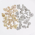 CZ8601 Mini Small 14k Gold Platinum Plated CZ Animal Flower Star Bracelet CharmTiny Little Cubic Zirconia Moon Heart DIY Charms