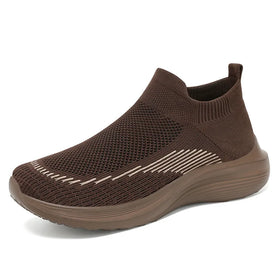 Bigger Size Wholesale Knitted Upper Casual Shoes Ladies Sneakers